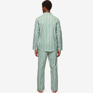 Conjunto personalizable de pijama de algodón orgánico para hombre, Conjunto de pijama de manga larga con botones, ropa de dormir de algodón orgánico para hombre - Product Image 6