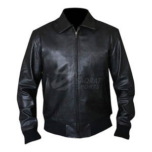 แจ็คเก็ตบอมเบอร์หนังผู้ชายแบบแห้งเร็วขายส่ง กันน้ำ สำหรับฤดูหนาว พร้อมโลโก้ด้านหน้า ตัวเลือกปรับแต่งได้ - Product Image 1