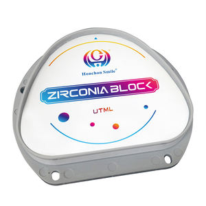 <strong>Dental</strong> Zirconia Blank For Amann Girrbach 89x71mm For Anterior Teeth Ultra Translucency UT-ML Multilayer Zirconia Block - Product Image 1