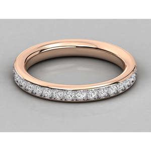 แหวนทอง 14K ประดับเพชรเลี้ยงในห้องปฏิบัติการสำหรับสุภาพสตรี - Product Image 6