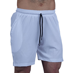 กางเกงขาสั้นบาสเก็ตบอลแบบพอดีตัวสำหรับผู้ชายกางเกงขาสั้นผ้าแคนวาสแบบถัก100% โพลีเอสเตอร์ยาวถึงเข่ากางเกงวิ่งแบบเรียบๆลำลองสำหรับฤดูร้อน - Product Image 3