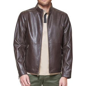 แจ็กเก็ตบอมเบอร์หนังสำหรับทุกเพศเสื้อแจ็คเก็ตหนังมีซิปแขนยาวสำหรับฤดูใบไม้ร่วงฤดูหนาว - Product Image 6