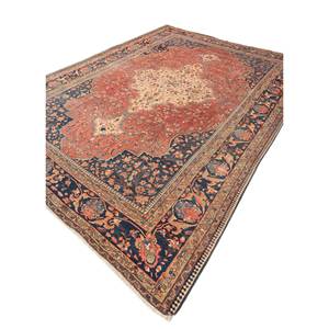 Aalam Large Area 9x12 <b>Wool</b> Rugs <b>Red</b> Orange Hand Knotted Medallion for Home-for Entryway Hallway 10mm Thickness-Model Paem-1481 - Product Image 2