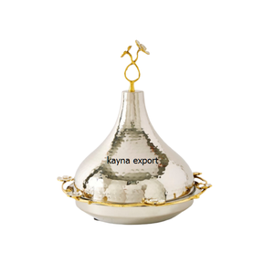 Cuenco de Metal chapado en oro de lujo Cuencos de diseñador hechos a mano para uso doméstico y hotelero de lujo Venta caliente Soporte decorativo para el hogar - Product Image 6