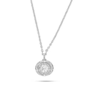 Collar con Diseño de Filigrana y Diamante Redondo - Product Image 2