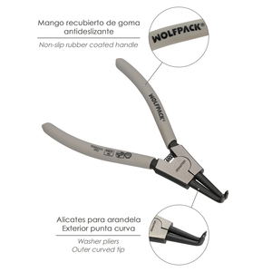 Pinze curve per lavatrici esterne 175 mm. Acciaio DIN 5254 - Product Image 3