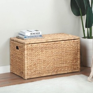 Coffre de rangement en jacinthe d'eau, bonne qualité, coffres à vêtements et organisateurs, coffre tissé à la main - Product Image 3