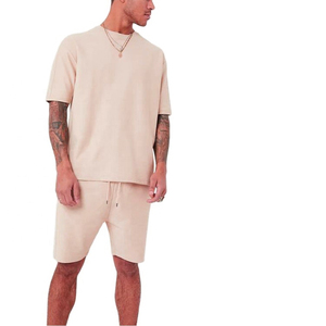 2025 New <b>Summer</b> <b>Men's</b> Sports Casual Breathable Printed Satin Polyester Two-Piece Tracksuit Set - Product Image 2