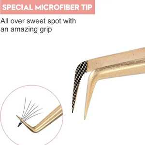 Pince à épiler professionnelle de précision, pointes en fibre antistatique, longueur 10 mm, acier inoxydable, plusieurs couleurs, Sevmek Surgical - Product Image 2