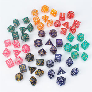 En stock jeu de dés polyédriques à motif d'étoiles en acrylique de 16mm pour donjons et dragons jeux de société RPG vente en gros jeu de dés en plastique DND - Product Image 2