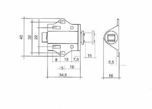 Loquet magnétique universel MACO 0551 RTS pour porte, avec trous pour armoires, à visser, fabriqué en Italie, en promotion à bas prix - Product Image 2