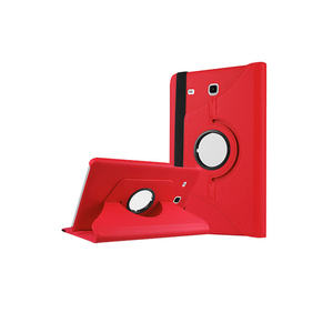 Étui rotatif Netzy pour Galaxy Tab E T560 9.6 SAFA compatible en rouge - Product Image 1