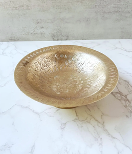 ชามเสิร์ฟทองเหลืองดีไซน์ทันสมัยพร้อมลวดลายประดิษฐ์ด้วยมือสำหรับโต๊ะอาหารหรูหราสไตล์ญี่ปุ่น ห้องครัว ทนทานด้วยสแตนเลส - Product Image 3