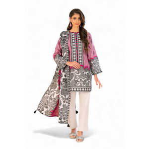 Traje Salwar Kameez de 3 Piezas en Algodón Khaddar Estampado con Dupatta para Festivales, Ropa Étnica, Estilo Pakistaní, Vestido Indio SD-62023 - Product Image 2
