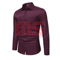 Chemise habillée homme en popeline de coton et lin de qualité supérieure, à manches longues, boutonnée, pour le bureau, respirante, séchage rapide, écologique