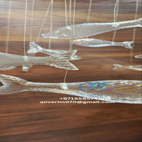 Lustre en verre 3000K artistique personnalisé design poisson suspension marine hauteur réglable suspendu pour centre commercial EAU USA KSA Chine
