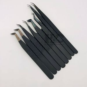 Pinzas para Extensión de Pestañas de Acero Inoxidable Negro, Recién Llegadas, Punta de Corte de Diamante Personalizada, Antimagnéticas, Sostenibles para Pestañas de Mink - Product Image 5