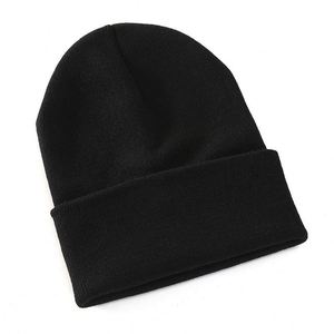 Fabricant de bonnet de manchette broderie patch Logo tricot 100 coton bonnet en cuir patch Beanie avec logo personnalisé - Product Image 2