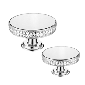 Support de gâteau blanc métallique à 3 niveaux au design moderne pour la décoration d'anniversaire et de fête forme personnalisée taille normale pour les acheteurs - Product Image 6