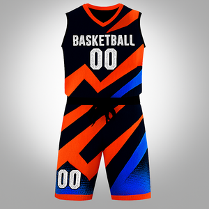 Ensemble de maillots de basket-ball réversibles personnalisés OEM vêtements de sport en polyester avec sublimation imprimée uniformes de basket-ball - Product Image 2