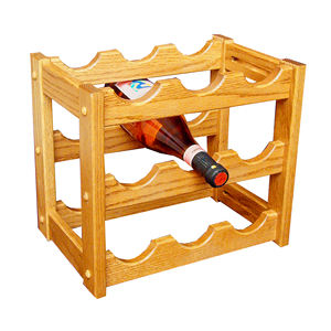 9 <b>Bottle</b> Holder Wooden Wine <b>Rack</b> Personalized Red Natural Color Decorative Home Hotel Restaurants Wooden Wine <b>Storage</b> <b>racks</b> - Product Image 2