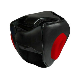 Protección de casco de boxeo de cuero negro con logotipo personalizado profesional de alta calidad, protectores de cabeza de cuero duraderos personalizados - Product Image 6