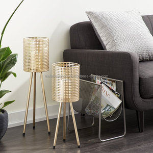 ชุดเชิงเทียนโลหะสีทองตกแต่ง2อันชุดเชิงเทียน2อันพร้อมขา K/D สำหรับวางตรงกลางโต๊ะ - Product Image 4