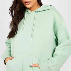 Chándal de algodón con capucha de peso pesado de talla grande para mujer con logotipo personalizado 2025, ropa informal transpirable, conjuntos de invierno sólidos de todos los colores personalizados - Product Image 6