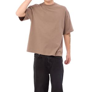 Camiseta de algodón grueso de 220 g/m², estilo streetwear, hombros caídos, corte holgado, personalizable con serigrafía, para hombre. - Product Image 3