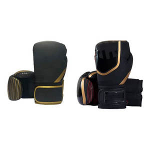 Gants de boxe imprimés personnalisés de 12oz 14oz 16oz avec enveloppes de main rembourrées en gel en cuir de vachette durable pour adultes - Product Image 3