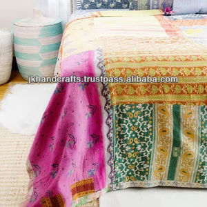 Cubrecama King Size Kantha Vintage - Product Image 1
