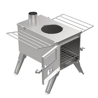 Poêle à bois portable en acier inoxydable pour le camping - Idéal pour la randonnée, la pêche et la cuisine en plein air