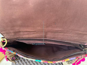 Nouvel arrivage de sacs en coton pour femmes Rajasthani véritable fait à la main Tribal Multi couleur Boho Hippie daim cuir frange gland Banjara - Product Image 6