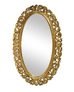 Espejo de pared de metal estándar de latón AK, espejo de pared de diseño de círculo azul Premium moderno para decoración de Hotel/sala de estar - Product Image 5