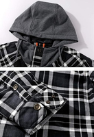 2025 hommes peigné hiver à capuche col montant coupe-vent veste matelassée coton doublé veste de travail