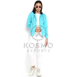 Long manteau d'hiver décontracté à capuche pour femmes personnalisées avec fermeture éclair de haute qualité dernière mode 3D tricoté motif hauts à capuche hauts courts - Product Image 3