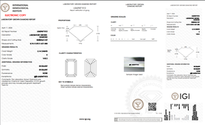 2.14ct Emerald Cut Lab-Grown Diamond IGI Certified E Color VVS2 Clarity Lab-Stone - Product Image 5