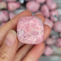 Pierres Roulées de Rhodonite Péruvienne Polie de Haute Qualité, Gemmes Naturelles pour Feng Shui, Guérison Métaphysique, Décoration d'Intérieur, Personnalisables