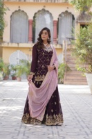 Boutique indienne Designer Party Wear Kurti Plazoo Dupatta Set Party Wear Dernière collection exclusive de vêtements ethniques