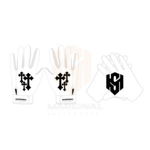 Gants de football américain pour jeunes, antidérapants, avec poignées, fabrication OEM en gros, design personnalisé, doigts entiers, ajustables - Product Image 5