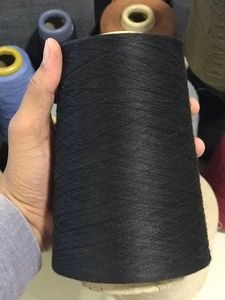 Hilo de Poliéster 100%, 40/2, de Alta Tenacidad, Teñido, Anillado, Negro, para Tejer/Punto - Product Image 4