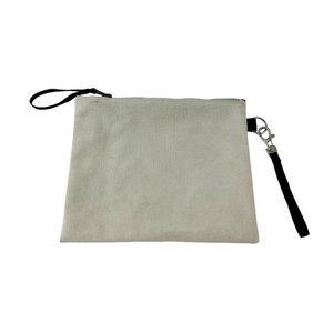 Pochette en coton avec logo personnalisé de bonne qualité Sac de rangement pour cosmétiques avec fermeture éclair - Product Image 1