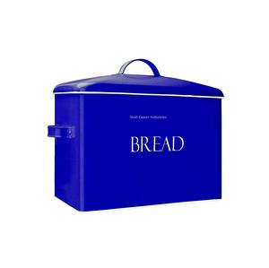 Caja de pan de Color azul, bote de crema en Metal para almacenamiento de panadería en el hogar, contenedor de pan fresco con tapa, caja de pan hecha a mano - Product Image 1
