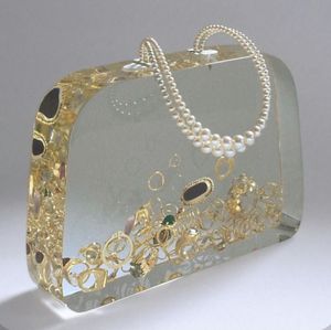 สูงใช้เชื่อมโยงกับคลัทช์เรซิ่นมาตรฐานคุณภาพสูงกระเป๋าดีไซน์เนอร์มีเอกลักษณ์หรูหราราคาดีที่สุดดีไซน์ตกแต่ง - Product Image 1