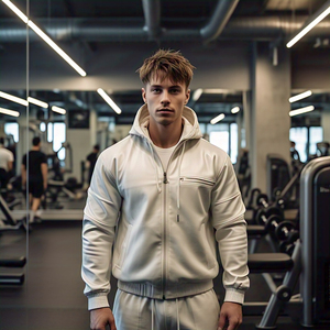 Veste baggy en cuir PU pour hommes Vestes en cuir zippées à col montant pour hommes Veste en cuir PU vintage pour hommes - Product Image 4