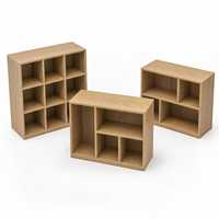 Meuble de rangement en bois moderne multi-sections pour salon, organisation de la maison
