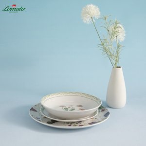 Juego de platos de cerámica ecológicos con calcomanía versátil para comedor doméstico o comercial - Product Image 1