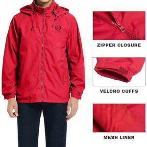 Chaqueta Cortavientos con Capucha de Lona de Alta Calidad, Logotipo Frontal Personalizado, Ropa de Moda de Invierno - Product Image 3