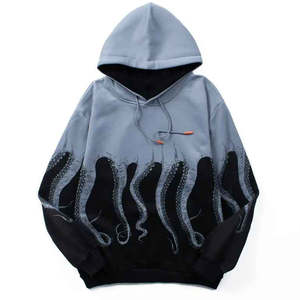 เสื้อฮู้ดพิมพ์ลายสกรีนสำหรับผู้ชายเสื้อมีฮู้ด100% ผ้าฟลีซผ้าฝ้ายโอเวอร์ไซส์และไหล่ตกโลโก้ที่กำหนดเอง - Product Image 2