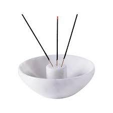 Trending Natural travertine stone <b>incense</b> <b>holder</b> handmade solid marble <b>incense</b> <b>stick</b> stand with block base minimalist zen design - Product Image 5